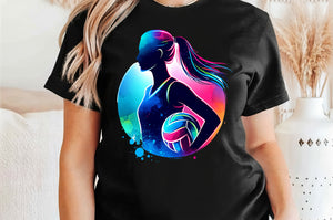 Volleyball Neon Silhouette | PNG Print File