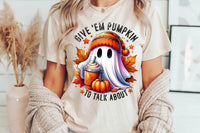 Give Em Pumpkin To Talk About | Fall Sublimation PNG