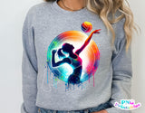 Volleyball Neon Silhouette | PNG Print File