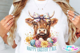 Highland Cow | Easter PNG FIle