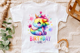 Birthday Girl Dragon | PNG Print File