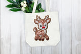 Faux Embroidery Reindeer | Christmas Sublimation PNG