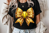 Sequin Softball Bow | PNG File