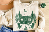 Retro Camper Scene Camping | PNG Sublimation File