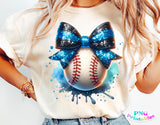 Baseball With Bow | PNG Sublimation File