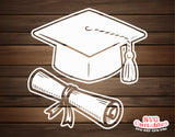 Graduation Cap and Diploma | SVG Cut File