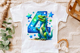 Fourth Birthday Dinosaur | PNG Print File