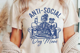 Anti-social Dog Mom | PNG Sublimation File