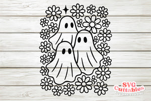 Cute Sheet Ghosts | Halloween SVG Cut File