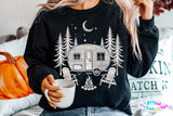 Retro Camper Scene Camping | PNG Sublimation File