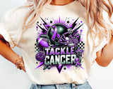 Tackle Cancer Football Purple | PNG Sublimation File
