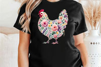 Floral Chicken | PNG Sublimation File