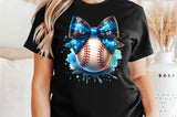 Baseball With Bow | PNG Sublimation File