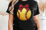 Faux Embroidered Softball | PNG Sublimation File