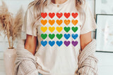 Pride Flag Hearts | LGBTQ Pride PNG File