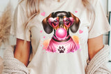 Dachshund Blowing Bubble | PNG Sublimation File