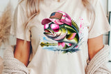American Girl Bass Fish | Fishing PNG Print File