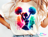 Neon Cheerleader | PNG Sublimation File