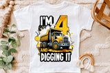 Fourth Birthday Construction Truck | PNG Print File