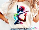 Neon Cheerleader | PNG Sublimation File