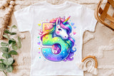 Fifth Birthday Unicorn | PNG Print File