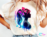 Neon Cheerleader | PNG Sublimation File