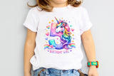 Birthday Girl Fifth Birthday Unicorn | PNG Print File