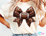 Football Coquette Bow | PNG Sublimation File