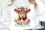 Highland Cow | Easter PNG FIle