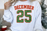 December 25 Sequin | Christmas Sublimation PNG