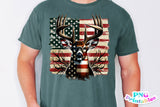 American Flag and Deer | Hunting PNG Print File