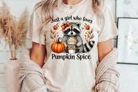 Girl Who Loves Pumpkin Spice | Fall Sublimation PNG