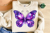 Crystal Purple Butterfly | PNG Sublimation File