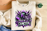 Tackle Cancer Football Purple | PNG Sublimation File