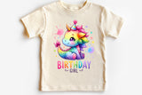 Birthday Girl Dragon | PNG Print File