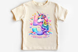 Birthday Girl Fifth Birthday Unicorn | PNG Print File