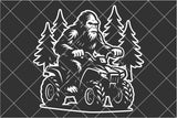 Sasquatch on ATV | Funny ATV SVG Cut File