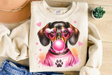 Dachshund Blowing Bubble | PNG Sublimation File