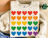 Pride Flag Hearts | LGBTQ Pride PNG File