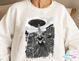 Chicken Alien Abduction Selfie | PNG Sublimation File