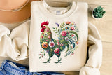 Floral Rooster | PNG Sublimation File