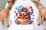 All American Chick | Fourth of July | PNG Sublimation File
