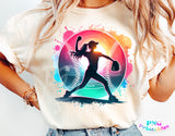 Softball Silhouette Neon | PNG File