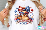 All American Chick | Fourth of July | PNG Sublimation File