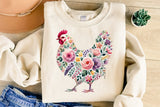 Floral Chicken | PNG Sublimation File