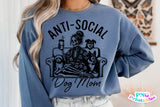 Anti-social Dog Mom | PNG Sublimation File