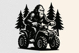Sasquatch on ATV | Funny ATV SVG Cut File