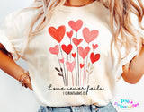 Valentine's Love Never Fails | PNG Sublimation File