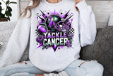 Tackle Cancer Football Purple | PNG Sublimation File