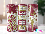 Cheer Coach Glitter 20 oz Skinny Tumbler png Design - Maroon and Gold